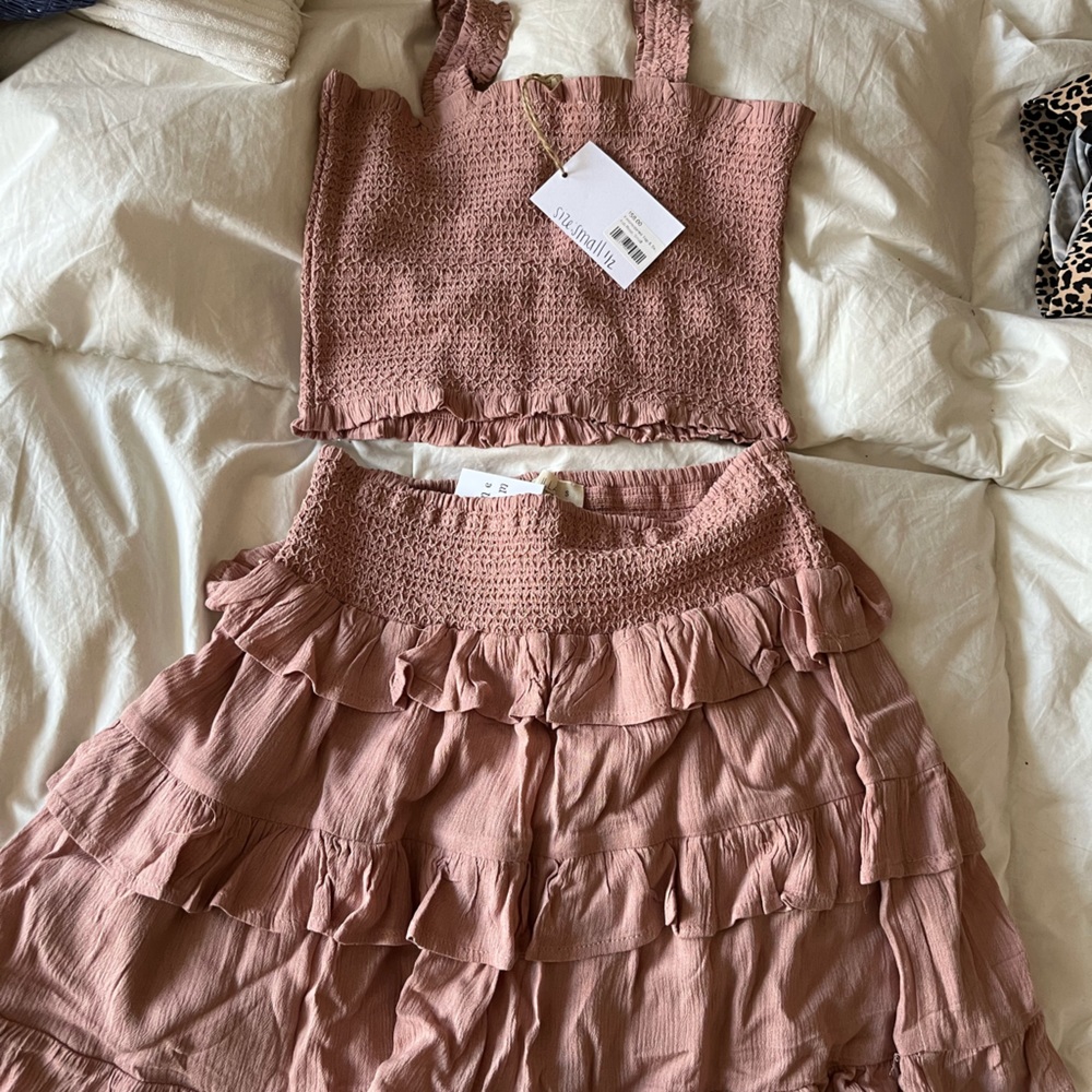 Two-piece Skirt Set Dusty Pink